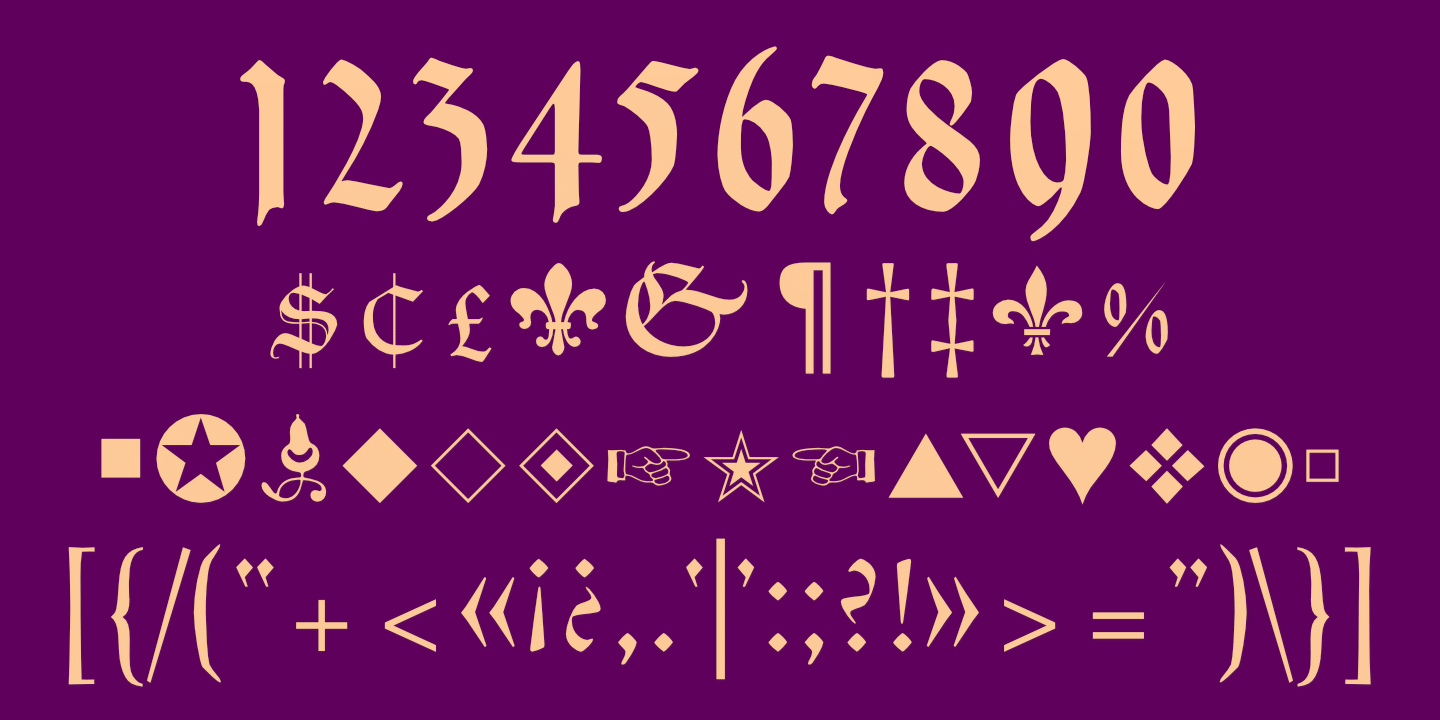Numerals, Punctuation, etc.