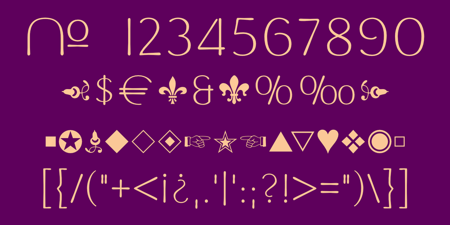 Numerals, Punctuation, etc.