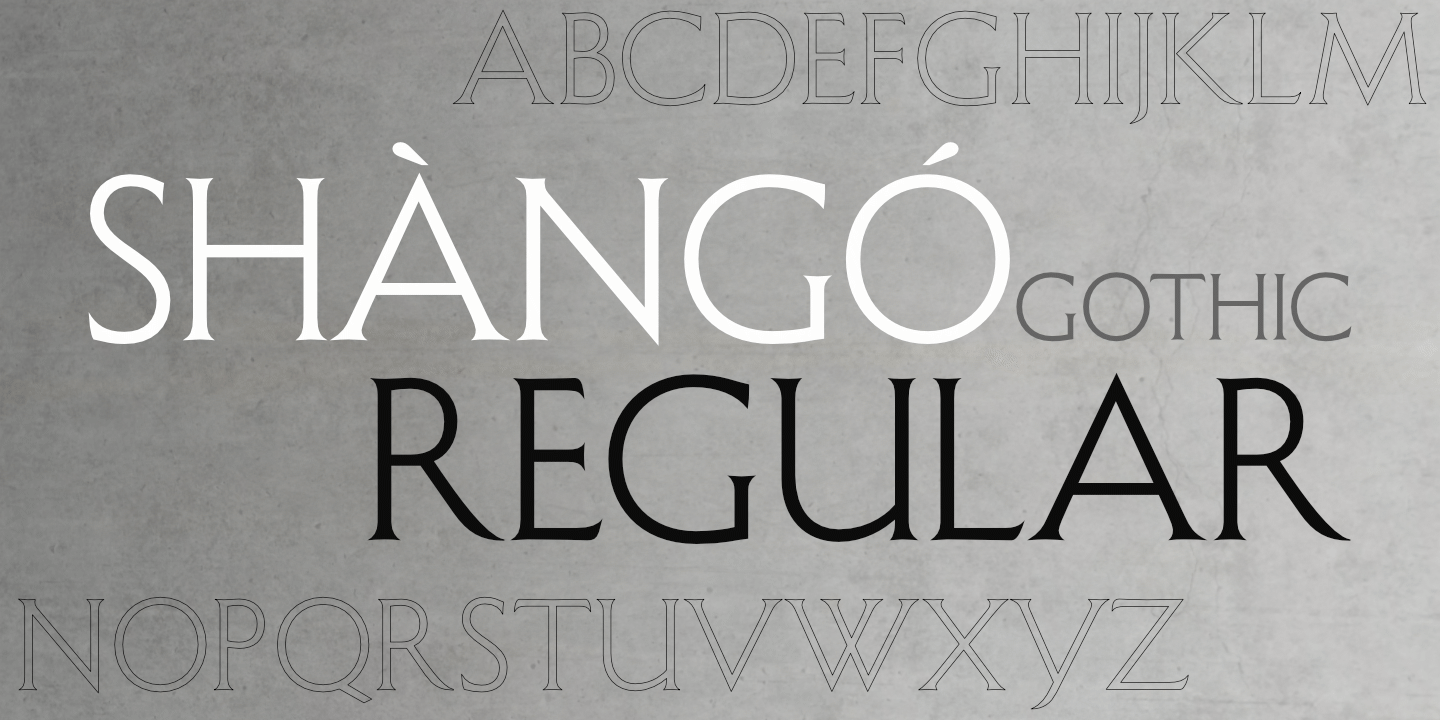 Grayscale fontname poster