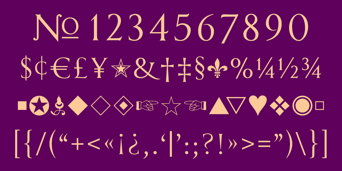 Numerals, Punctuation, etc