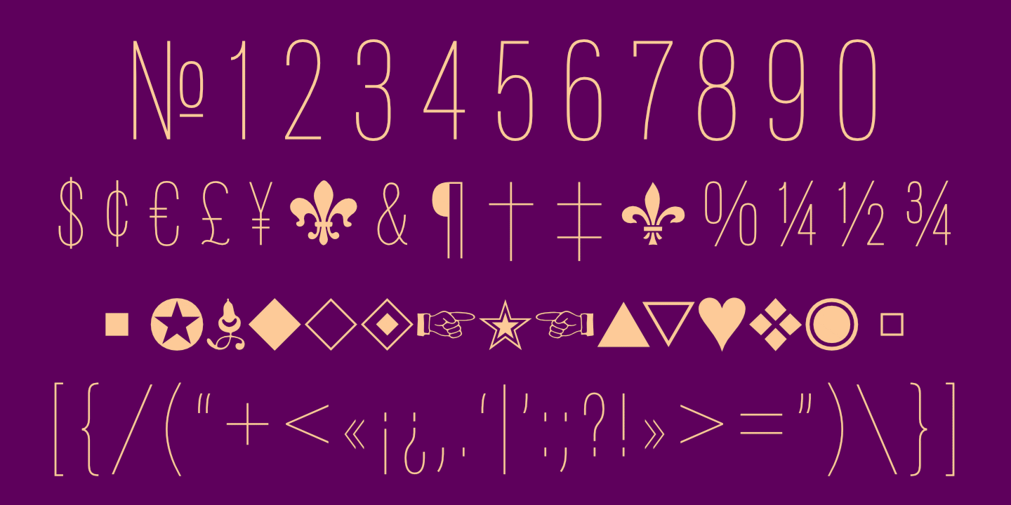 Numerals, Punctuation, etc.