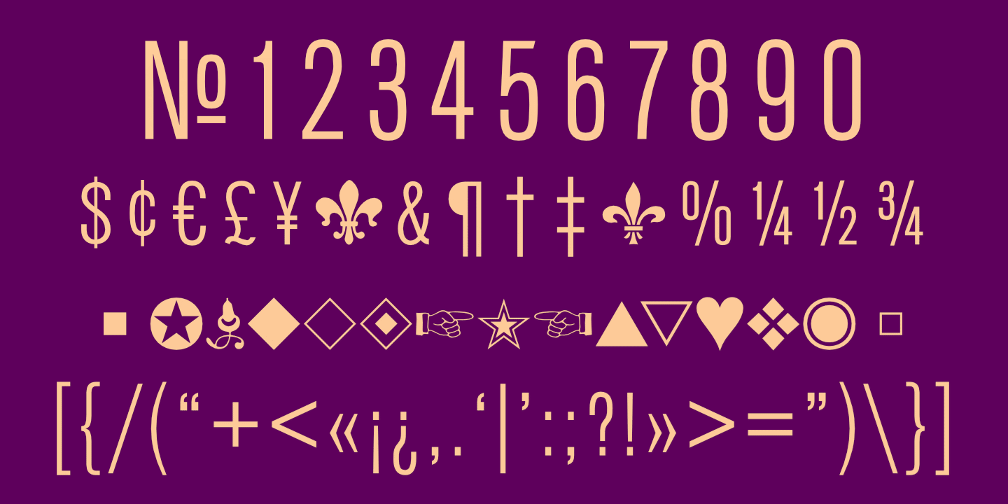 Numerals, Punctuation, etc.
