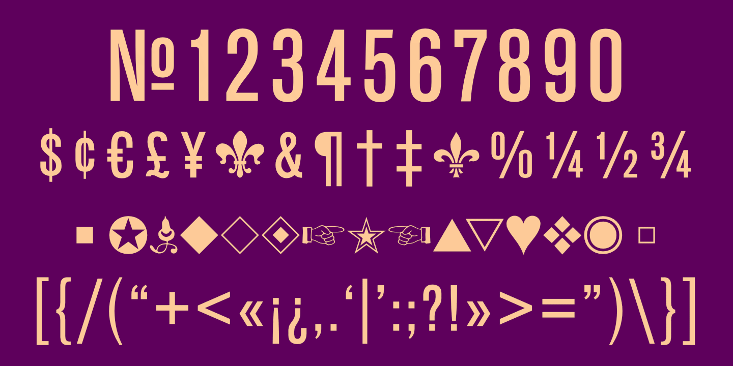 Numerals, Punctuation, etc.
