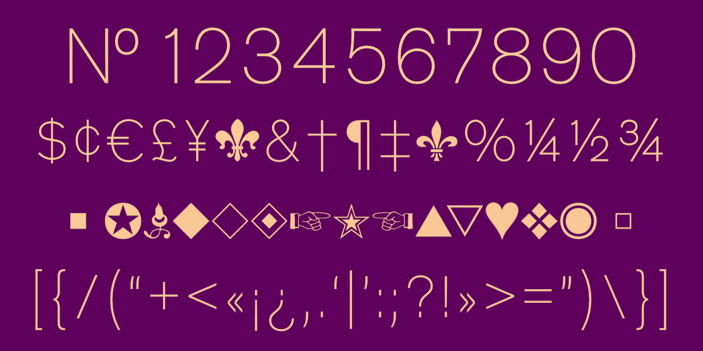 Numerals, Punctuation, etc.