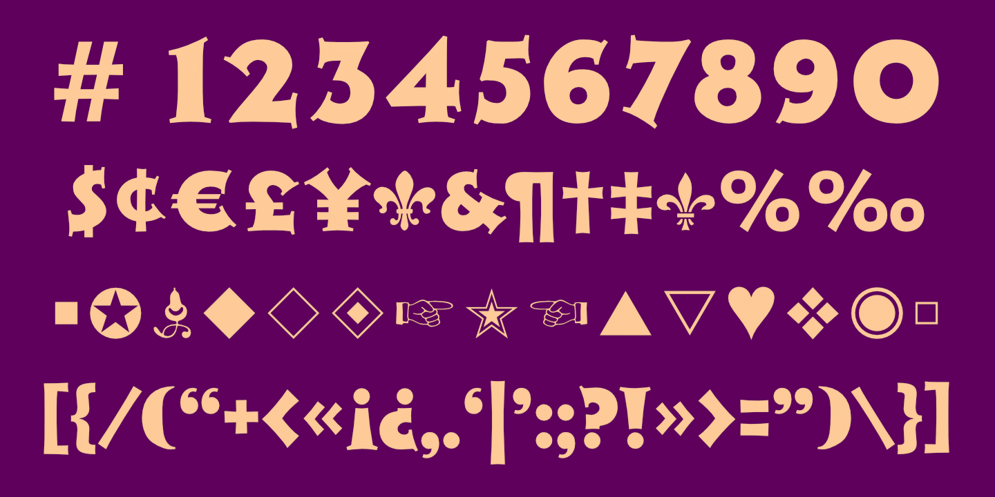 Numerals, Punctuation, etc.