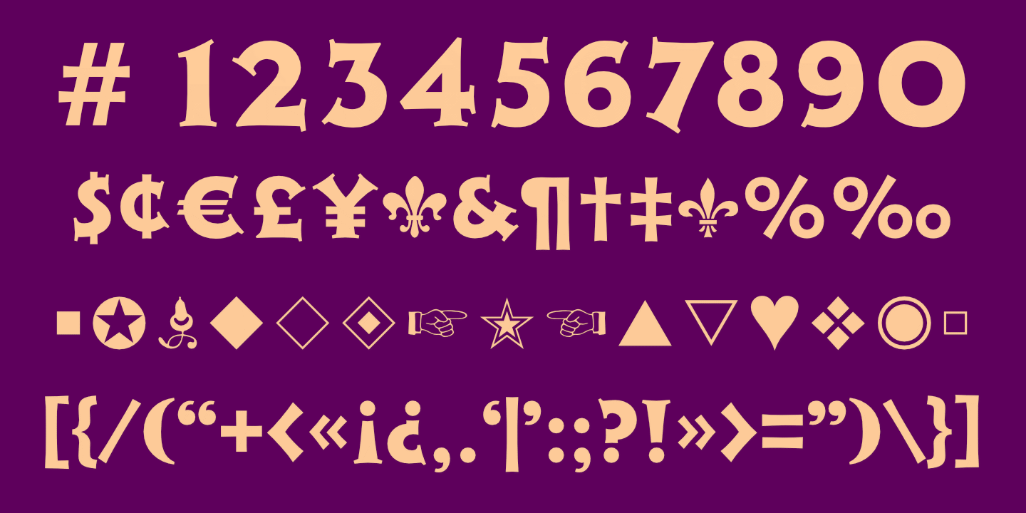 Numerals, Punctuation, etc.