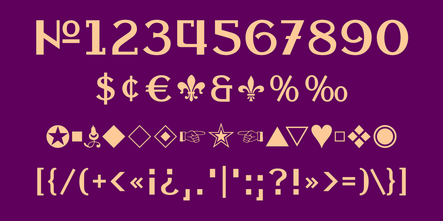 Numerals, Punctuation, etc.